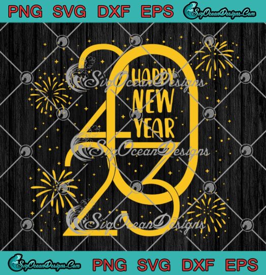 Happy New Year 2023 SVG, Hello 2023 New Year Gift SVG PNG EPS DXF PDF, Cricut File
