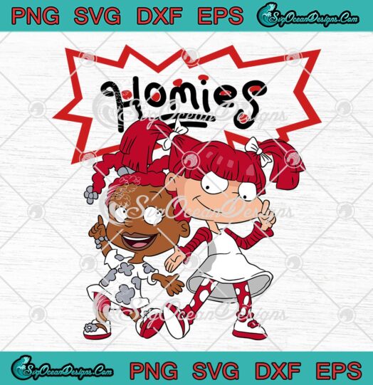 Homies Rugrats Angelica Pickles Susie SVG, Matching Air Jordan 11 Retro Cherry SVG PNG EPS DXF PDF, Cricut File