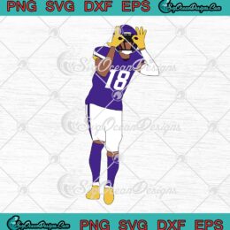 Justin Jefferson Griddy Dance SVG, Griddy Minnesota Vikings Football SVG PNG EPS DXF PDF, Cricut File