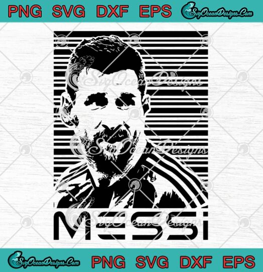 Lionel Messi Portrait Messi M10 SVG, Lionel Messi Football Fan SVG PNG EPS DXF PDF, Cricut File
