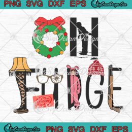 Oh Fudge Santa Hat Xmas 2022 SVG, Christmas Story Family Christmas Kids SVG PNG EPS DXF PDF, Cricut File
