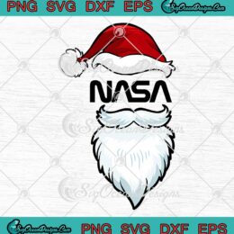 Santa Claus Nasa Merry Christmas SVG, Nasa Space Christmas Season SVG PNG EPS DXF PDF, Cricut File