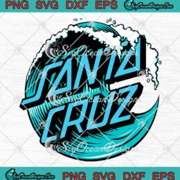 Santa Cruz Wave Dot SVG PNG, Santa Cruz SVG PNG EPS DXF PDF, Cricut File