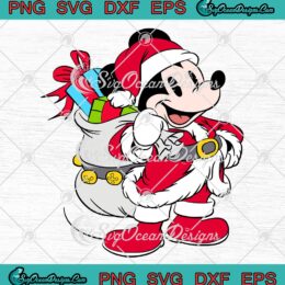 Santa Mickey Mouse Disney Christmas SVG, Merry Xmas Season 2022 SVG PNG EPS DXF PDF, Cricut File