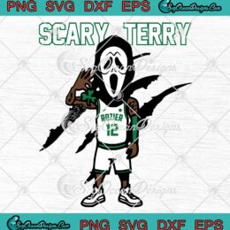 Scary Terry Rozier Ghostface Mask SVG, Scream Boston Celtics Basketball SVG PNG EPS DXF PDF, Cricut File