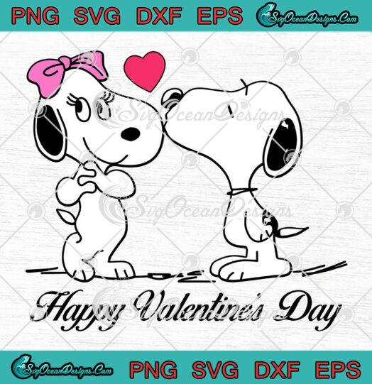 Snoopy Happy Valentine's Day SVG, Peanuts Snoopy Cute Couple Gift SVG PNG EPS DXF PDF, Cricut File