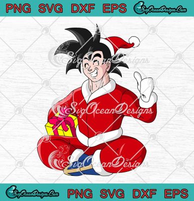 Son Goku Santa Christmas 2022 SVG, Funny Dragon Ball Goku Xmas SVG PNG ...