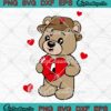 Baby Benito Teddy Bear Valentines SVG, Bad Bunny Hearts SVG PNG EPS DXF PDF, Cricut File