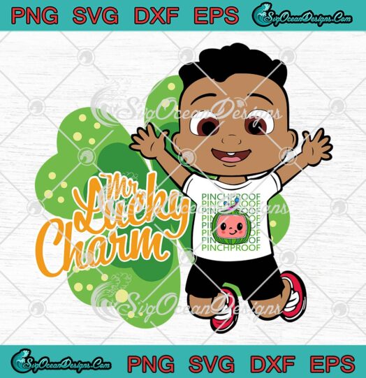 Cody Cocomelon St. Patrick's Day SVG, Mr Lucky Charm Boy Cocomelon SVG PNG EPS DXF PDF, Cricut File
