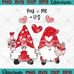 Cute Gnomes Holding Hand In Love SVG, Couple Gift Sweet Valentine's Day SVG PNG EPS DXF PDF, Cricut File