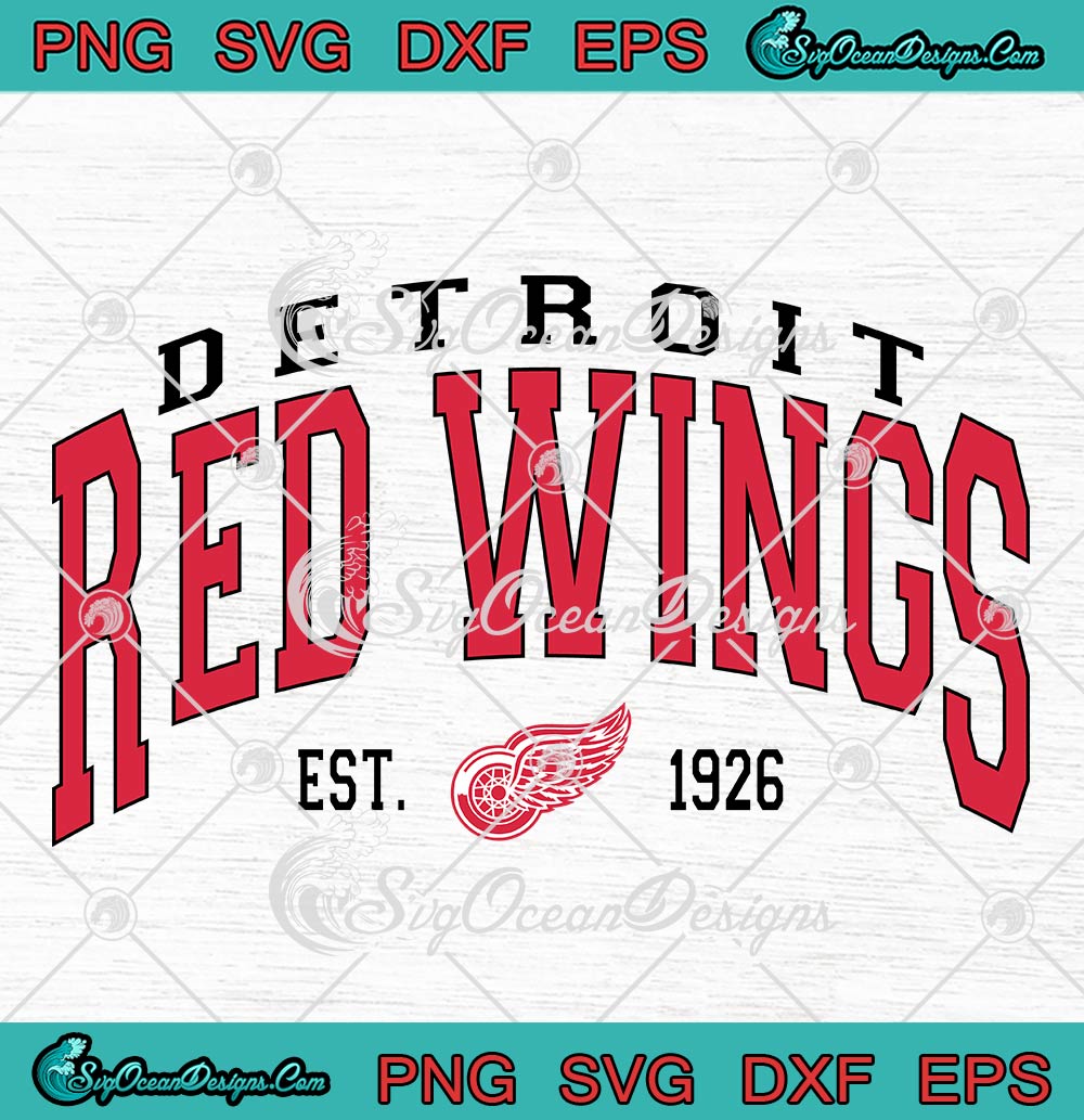 NHL Detroit Red Wings, Detroit Red Wings SVG Vector, Detroit Red
