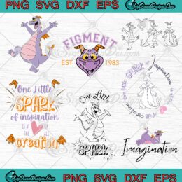 Disney Figment One Little Spark Bundle SVG, Journey Into Imagination SVG PNG EPS DXF PDF, Cricut File