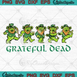 Grateful Dead SVG, St. Patrick’s Day SVG, Grateful Dead Dancing Bears SVG PNG EPS DXF PDF, Cricut File