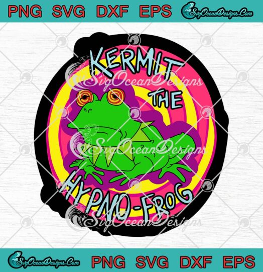 Kermit The Hypno Frog SVG Kermit The Frog x Hypnotoad SVG PNG EPS DXF PDF Cricut File