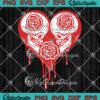Skull Rose Red Broken Heart SVG, Dead Skeleton Love SVG, Gothic Valentine SVG PNG EPS DXF PDF, Cricut File