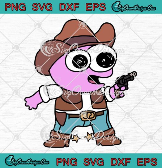 Smiling Friends Cowboy Pim Pimling SVG, Funny Comedy Adult Cartoon Show SVG PNG EPS DXF PDF, Cricut File
