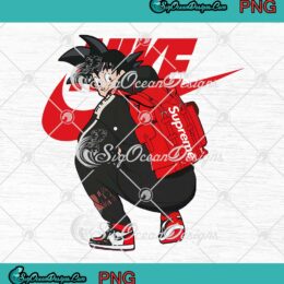 Son Goku Nike x Supreme PNG, Dragon Ball Son Goku Fan PNG JPG Clipart, Digital Download