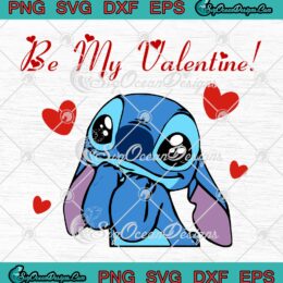 Stitch Be My Valentine Disney Couple SVG, Matching Happy Valentine's Day SVG PNG EPS DXF PDF, Cricut File