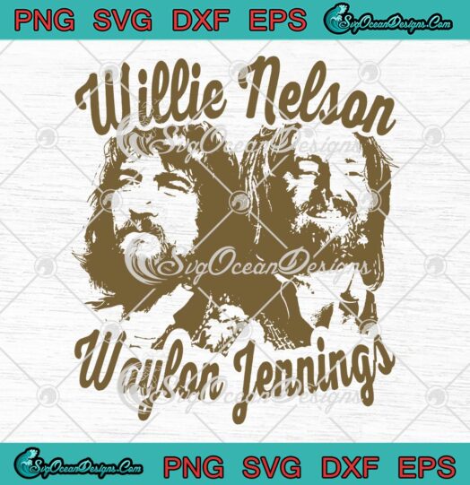 Willie Nelson And Waylon Jennings SVG, Vintage Gift For Music Lovers SVG PNG EPS DXF PDF, Cricut File