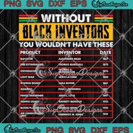 Without Black Inventors You Wouldn't Have These SVG, Black History Month SVG PNG EPS DXF PDF, Cricut File