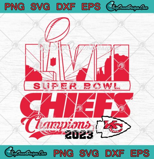 2023 Super Bowl Champions SVG, Kansas City Chiefs Girl Football Fan SVG PNG EPS DXF PDF, Cricut File