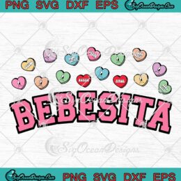 Bebesita Sad Hearts Valentine's Day SVG, Bad Bunny Un San Valentin Sin Ti SVG PNG EPS DXF PDF, Cricut File