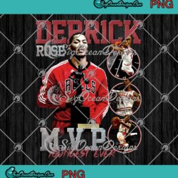 Derrick Rose MVP Youngest Ever PNG, Retro Derrick MVP Basketball PNG JPG Clipart, Digital Download