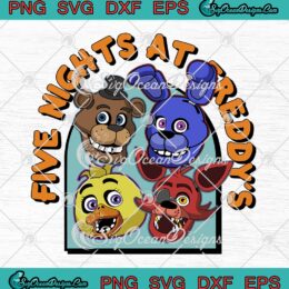 Five Nights At Freddy's SVG, FNAF Gaming Gamers Gift SVG PNG EPS DXF PDF, Cricut File