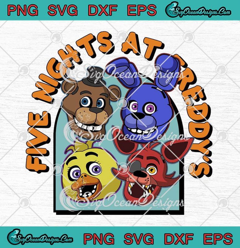 Five Nights at Freddy's Security Breach Character Logos 4 Individual Svg's  Svg Png Pdf Dxf Eps Cricut Silhoutte Sublimation Coloring Page 