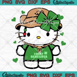 Hello Kitty Lucky Bebesota Patrick's Day SVG, Benito Bad Bunny St. Patrick's Day SVG PNG EPS DXF PDF, Cricut File