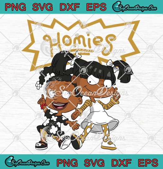 Homies Girls Rugrats Matching Jordan 1 SVG, Retro High OG Yellow SVG PNG EPS DXF PDF, Cricut File