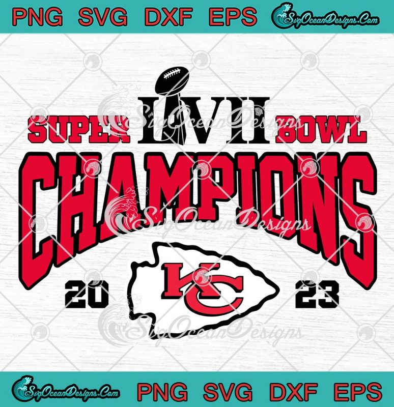 KC Chiefs Super Bowl LVII Champions 2023 SVG, Football Kansas City ...