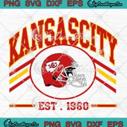 Kansas City Est. 1960 Vintage SVG, KC Chiefs NFL Football Gift For Chiefs Fan SVG PNG EPS DXF PDF, Cricut File