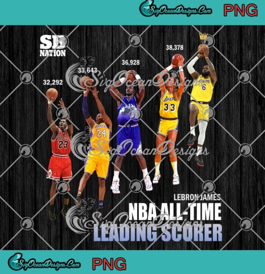 Lebron James Scoring King SVG, NBA All-Time Leading Scorer 2023 PNG JPG Clipart, Digital Download