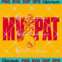 MVP Patrick Mahomes Football SVG, MVPAT Sports Kansas City Chiefs Champions SVG PNG EPS DXF PDF, Cricut File