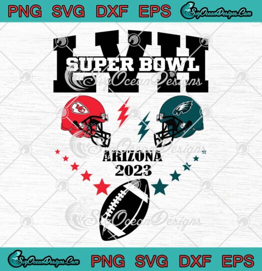 Super Bowl LVII Arizona 2023 SVG, KC Chiefs Vs Eagles NFL 2023 SVG PNG ...