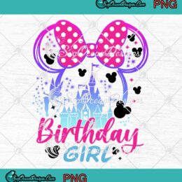 Birthday Girl Disney Minnie Cute PNG - Disneyland Birthday Gift PNG JPG Clipart, Digital Download