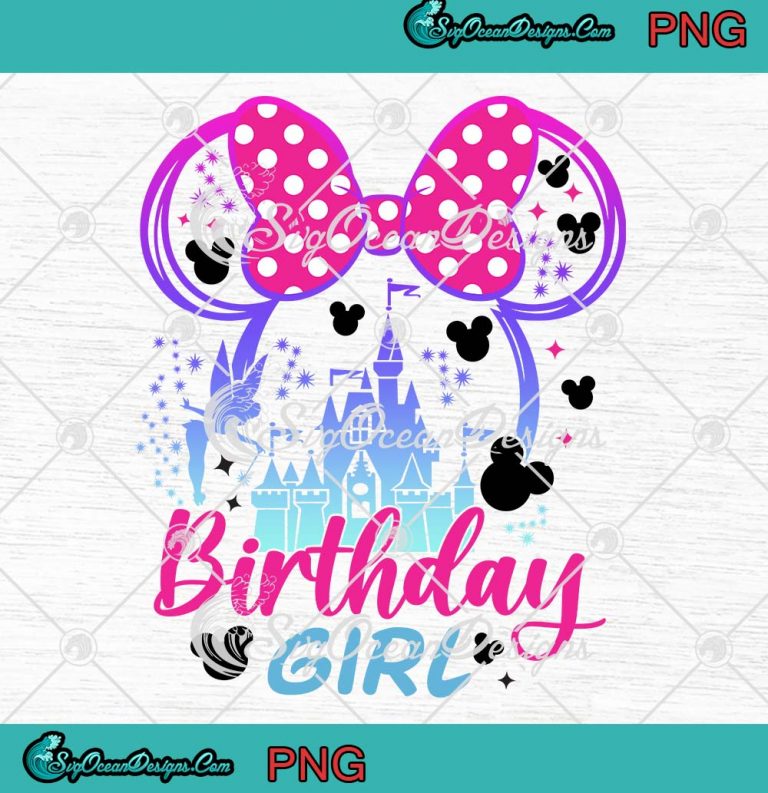 Birthday Girl Disney Minnie Cute PNG - Disneyland Birthday Gift PNG JPG ...