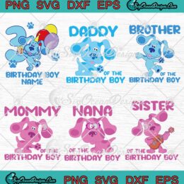 Blue's Clues Birthday Boy Custom SVG - Birthday Gift Personalized Bundle SVG PNG EPS DXF PDF, Cricut File
