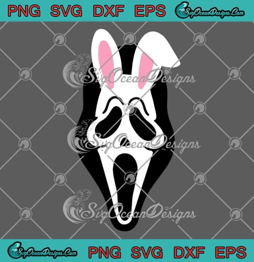 Ghostface Bunny Easter Day SVG - Scary Scream Movie Easter SVG PNG EPS DXF PDF, Cricut File