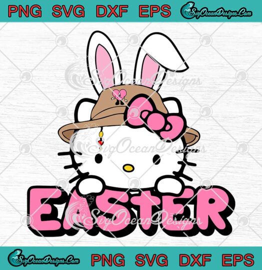 Hello Kitty Benito Easter Gift SVG, Cute Bad Bunny SVG, Happy Easter Day SVG PNG EPS DXF PDF, Cricut File