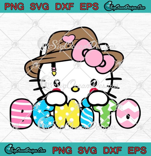 Hello Kitty Benito Easter Holiday SVG - Bad Bunny Easter Day SVG PNG EPS DXF PDF, Cricut File