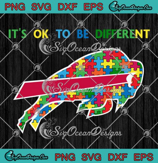 It's Ok To Be Different Buffalo Bills SVG - Puzzle Autism Awareness SVG PNG EPS DXF PDF, Cricut File
