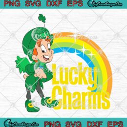 Lucky Charm Lucky Leprechaun SVG - Rainbow Shamrock St. Patrick's Day SVG PNG EPS DXF PDF, Cricut File