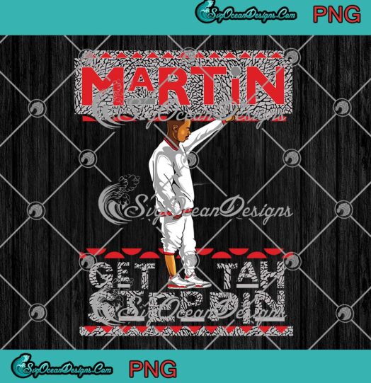 Martin Matching Air Jordan 3 Red Cement PNG - Martin Get Tah Steppin PNG JPG Clipart, Digital Download