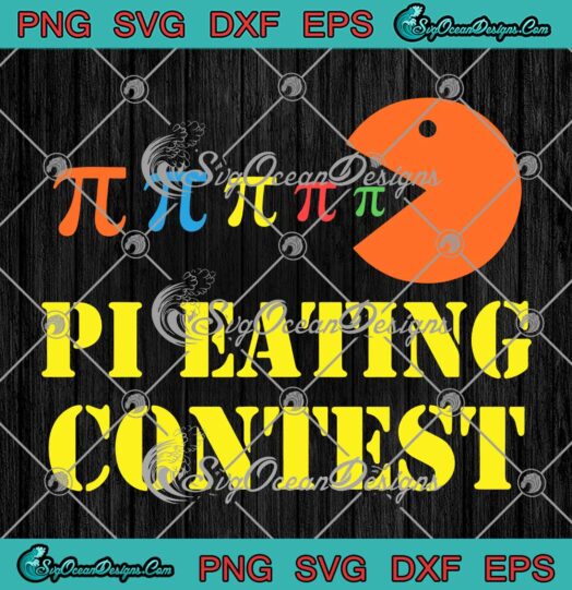 Pac Man Pi Eating Contest Funny SVG - Happy Pi Day Math Teacher SVG PNG EPS DXF PDF, Cricut File