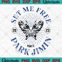 Park Jimin Set Me Free Vintage SVG - Park Jimin BTS 2023 Trendy SVG PNG EPS DXF PDF, Cricut File