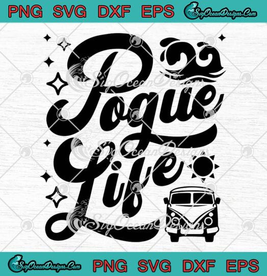Pogue Life Hippie Car Vintage SVG - Outer Banks SVG - Hippie Style SVG PNG EPS DXF PDF, Cricut File