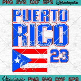 Puerto Rico 2023 Puerto Rico Flag SVG - Baseball Jersey Rican 23 SVG ...