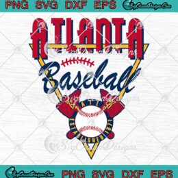 Retro Atlanta Braves Vintage SVG - MLB Atlanta Baseball Est 1871 SVG PNG EPS DXF PDF, Cricut File